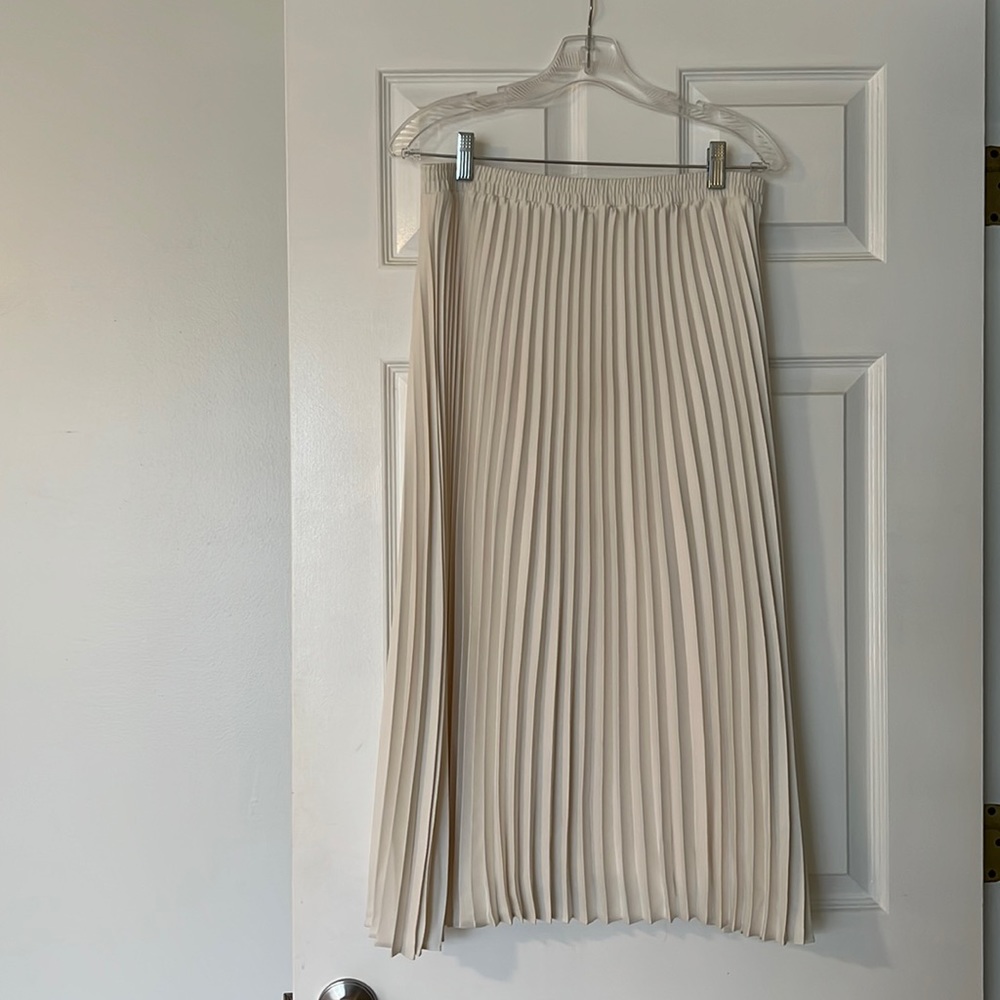 Pleated white midi skirt by A New Day (Target). Size M.